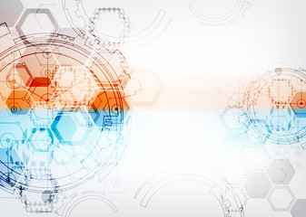 Obraz premium Color design layout. Abstract technology project.