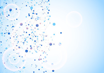 Abstract polygonal background with connecting dots and lines.