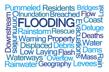 Obraz premium Flooding Word Cloud