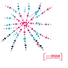 Node molecule structure with dynamic particles. Internet