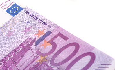 Five hundred euro note detail