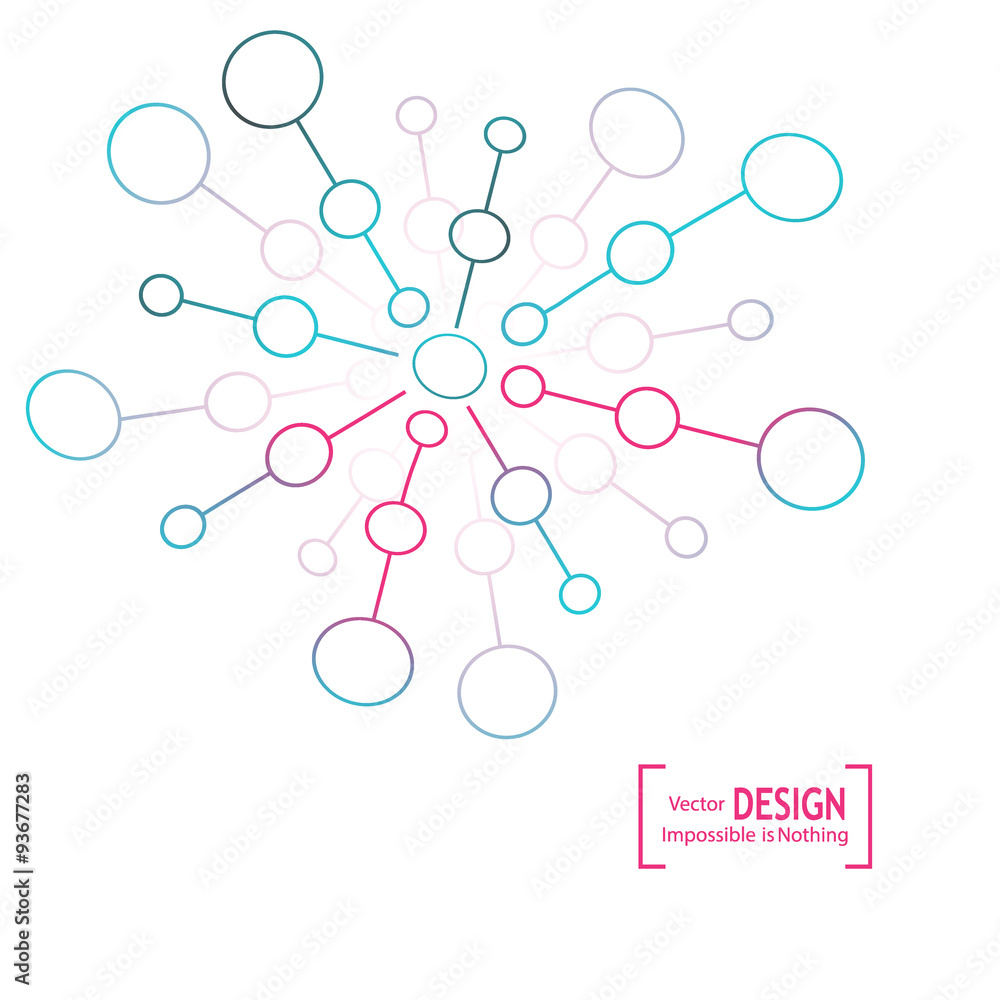 Poster brochure design dna molecule structure on abstract background
