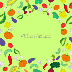 Text placeholder healthy color vegetables