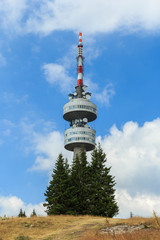 TV tower in the mountains of Bulgaria