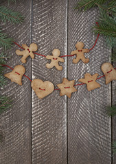 Chain made of ginger bread cookies