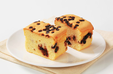 sponge cake with chocolate chips