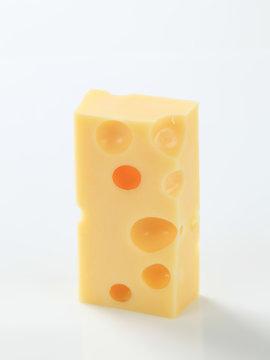 piece of Emmentaler cheese