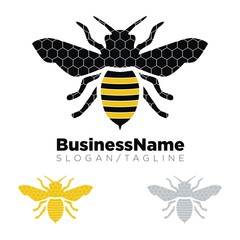 Honey Bee logo icon Vector