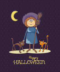 Happy Halloween invitation card