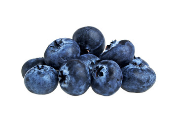 Blueberries isolated on white background