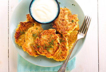 Courgette pancakes