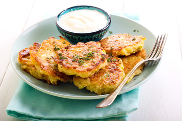 Courgette pancakes
