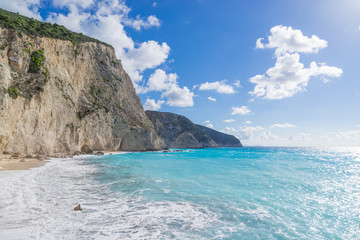 View over Porto Katsiki beach in Lefkas island