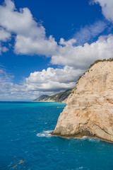 View over Porto Katsiki beach in Lefkas island