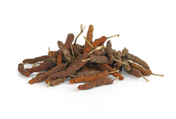 long pepper on white background
