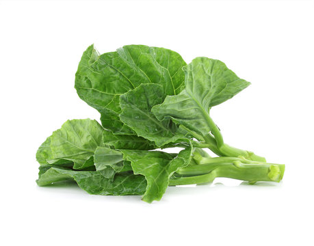 Chinese Broccoli On White Background