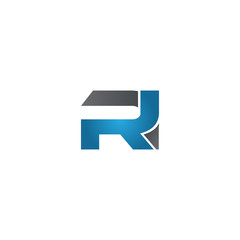 RI company linked letter logo blue