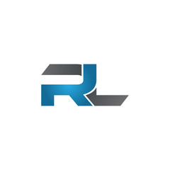 RL company linked letter logo blue