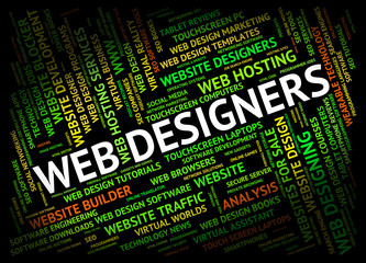 Web Designers Represents Net Www And Designing