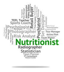 Nutritionist Job Represents Employee Nutrient And Sustenance