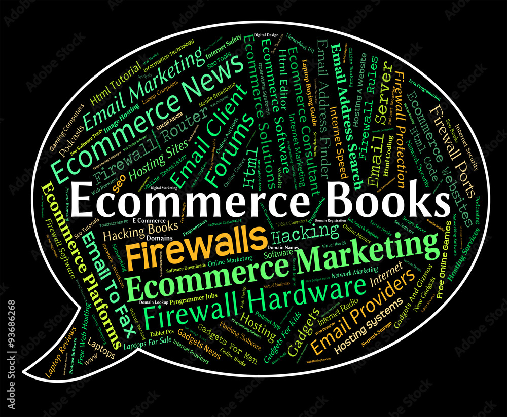 Poster ecommerce books means web text and internet