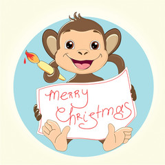 New Year funny monkey