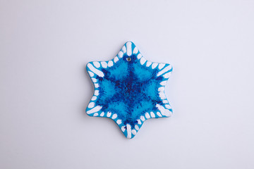 Handmade decoration for NY tree in the shape of snowflake