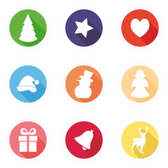 Weihnachtliches Icon-Set - Vektor