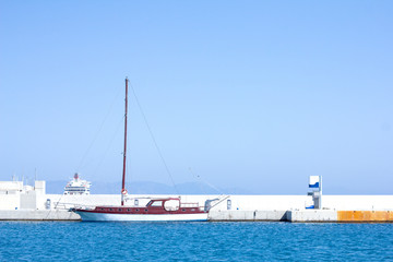Place refueling sea boats and ships