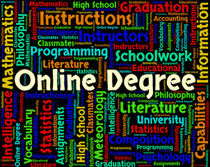 Online Degree Indicates World Wide Web And Associate's