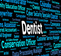 Dentist Job Shows General Practitioner And Career