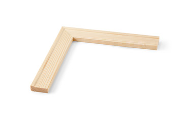 Detail of gallery wrap stretcher bar frames with low riser isola