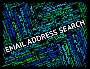 Email Address Represents Gathering Data And Communicate