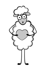 овца на голове