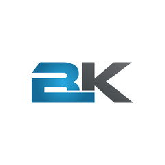 BK company linked letter logo blue