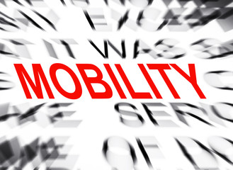 Blured text with focus on MOBILITY