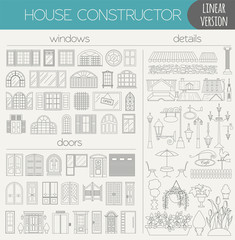Great city map creator. Outline version. House constructor. Hous
