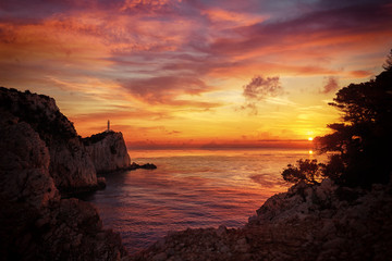 Lefkas island lighthouse Greece