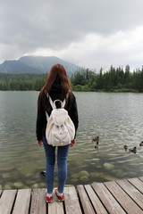 Girl at the lake