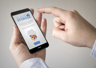  touchscreen smartphone with cloud storage on the screen