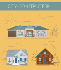 Great city map creator. Colour version. House constructor. House
