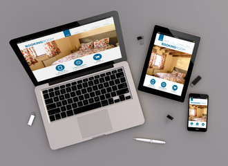 responsive design booking website zenith view