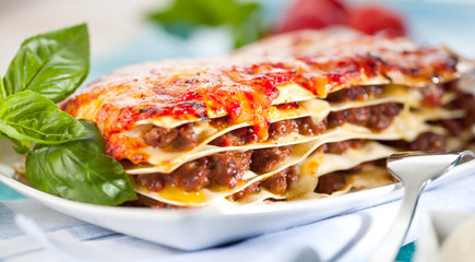 Frischgemachte Lasagne 