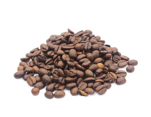 Naklejka premium coffee beans on white background