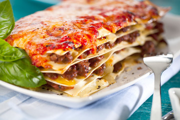 Frischgemachte Lasagne 