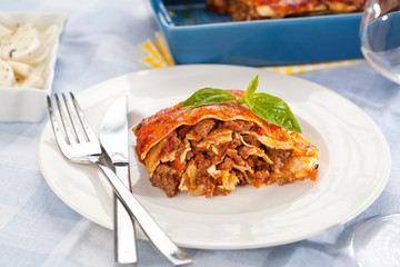 Frischgemachte Lasagne 