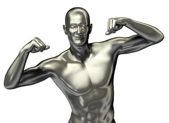 Obraz premium 3d rendered man illustration with expression