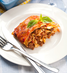 Frischgemachte Lasagne 