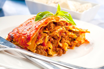 Frischgemachte Lasagne 