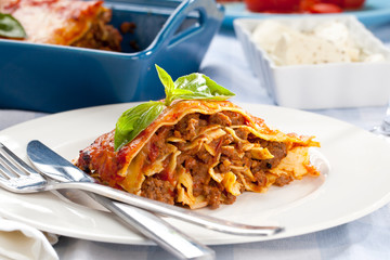Frischgemachte Lasagne 